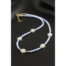 Renklime Yıldız Inci Kum Boncuk Kolye