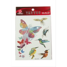 Zero Land Xmpdby Ağaç Ka Kelebek Tattoo Dövme Sticker - Beyaz