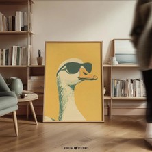 Ninastore Vintage Kaz Baskılı Duvar Sanatı – Retro Hayvan Illüstrasyonu/ Sıradışı Eklektik Dekoratif Eşya | 10