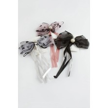 Renklime Inci Kalp Fiyong Otomatik Toka 17 cm