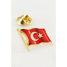 Renklime Türk Bayrağı Yaka Rozet