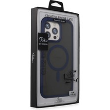 Azrlya Joko iPhone 15 Pro Toras Airbag Magsafe Kapak - Lacivert