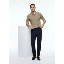 Fabrika Bağlamalı Bel Normal Paça Jogger Koyu Lacivert Erkek Pantolon F4SM-PNT-0767 N