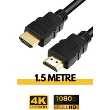 Aymestore Ultra Hd 4K HDMI Kablosu 1,5metre Yüksek Hızlı Hı-Speed 3.0 Çift Kat 1.sınıf Örgülü HDMI Kablo