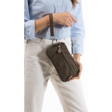 Nemo Group Vizon Unisex Cüzdan, 4 Gözlü, Telefonluk, Crinkle Kumaş, Çapraz Askılı Omuz Çantası, 20X12CM