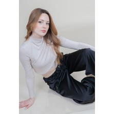 MissVina Lastikli Dar Paça Beli Lastikli Rahat Kesim Likralı Spor Pantolon 30036