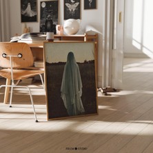 Ninastore Karanlık Akademi Ürkütücü Kadın Vintage Sanat Baskısı: Cadılar Bayramı Dekorasyonu (Dijital Indirme)
