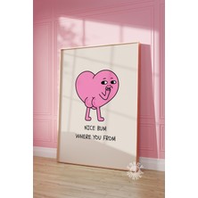 Ninastore Komik Retro Baskı/ Güzel Kalça Posteri Baskısı/ Sevimli Banyo Dekorasyonu/ Trend Duvar Sanatı/ Retro