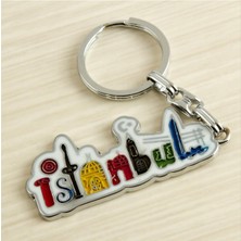Renklime Istanbul Yazılı Metal Anahtarlık