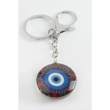 Renklime Nazar Cam Anahtarlık