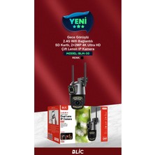 Miaxtreme Gece Görüşlü 2.4g Wifi Bağlantılı Sd Kartlı 2+2 Mp +4k Ultra Hd Çift Lensli Ip Kamera