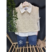 Nurcan Bebe Hırkalı Kotlu 3 Lü Takım (6-7-8-9 Yaş)