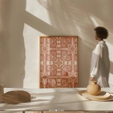 Ninastore Terracotta Boho Soyut Baskılı Duvar Sanatı / Bohem Toprak Tonlarında Sanat Baskısı / Sıcak Estetik E