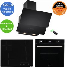 Eminçelik ve Afm Tech Markalı / Bıo Elektrikli Dijital Ankastre Set (FM7700+V6-04 + 1454 Pb RC B60)