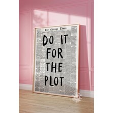 Ninastore "do It For The Plot" Retro Gazete Baskısı/ Trend Duvar Sanatı/ Apartman Estetiği/ Manifestasyon Bask