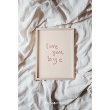 Ninastore Seni Seviyorum/hoşça Kal Baskılı Duvar Sanatı - Trendi Modern Sevgililer Günü Tipografisi/ Minimalis