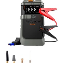 Miaxtreme Kompresör Jump Starter / Akü Takviye Cihazı | 4'ü 1 Arada Powerbank, Hava Kompresörü, LCD Ekran, 1