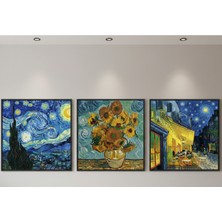 Safir Design Van Gogh Ikonik Eserler 3’lü Çerçeveli Tablo Seti