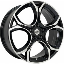 LJA-A034-02 7.5X17" 5X112 ET45 57.1 Black Machined 17 Inç Jant Takımı (4 Adet)