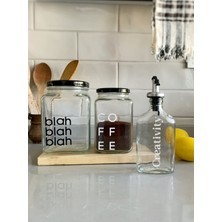 Feyza Design Şık ve Kullanışlı Dekoratif Mutfak Kavanoz Yağıdanlık Seti