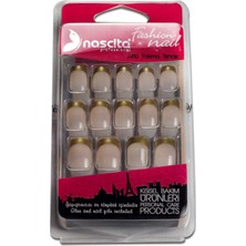 Nascita 24'lü Şefaf- Altın French Takma Tırnak -0089