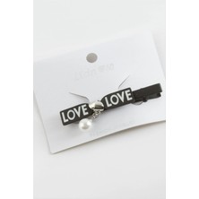 Renklime Love Yazılı Inci Pens Toka