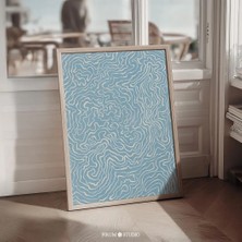 Ninastore Gökyüzü Mavisi Baskı/ Minimalist Çizgi Sanatı/ Yazdırılabilir Duvar Sanatı/ Sürekli Çizgi Sanatı/ Mi