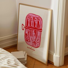 Ninastore Konserve Sardalya Baskısı/ Trendi Duvar Sanatı/ Retro Mutfak Dijital Baskısı/ Eğlenceli Estetik Post