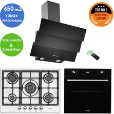 Eminçelik ve Afm Tech Marka New Inox Beyaz Turbolu Ankastre Set (22 380 Wok +FM7700+CH 1455 Rc B60)