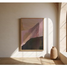 Ninastore Modern, Toprak Tonlarında Soyut ve Resimsel Dokuya Sahip Güzel Sanatlar Posteri