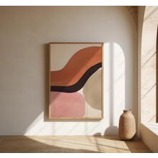 Ninastore Soyut Toprak Tonlarında Sanat Baskısı | Organik Modern Güzel Sanat Posteri (Çerçeve Dahil Değildir)