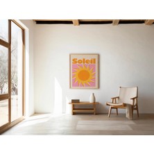 Ninastore Retro 70'ler Soleil Baskısı: Havalı Pembe ve Turuncu Güneş (Dijital Indirme)