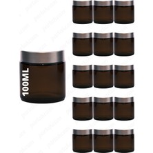 Feyza Design 100ML Mat Beyaz Cam Krem Kavanozu (15'li) Gümüş Kapaklı, Koruma Tasarımı