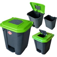 Ceymop Pedallı Çöp Kovası 50 Lt Yeşil