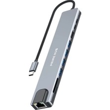 Aymestore 10'u 1 Arada Usb-C Çoklayıcı Adaptör | 100W Pd Hızlı Şarj | 4K HDMI | Gigabit Ethernet