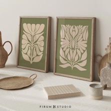 Ninastore Adaçayı Yeşili Baskı Seti/ 2'li Baskı Seti/ Boho Botanik Sanatı/ Indirilebilir Baskılar/ Soyut Çiçek