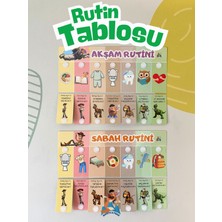NORTH & PEAK Sabah ve Akşam Sorumluluk Rutin Tablosu (Cırt Cırtlı) (Oyuncak Hikayesi Temalı)