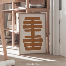 Ninastore Fırça Darbesi Sanatı/ Yanık Turuncu Baskı/ Anında Indirme/ Minimalist Poster/ Büyük Soyut Baskı/ Mod