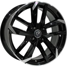 LJA AKD-A5788-01 7.0X16" 4X108 ET28 65.1 Black Machined 16 Inç Jant Takımı (4 Adet)