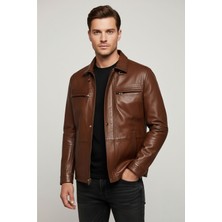 Deriderim Kim Kahverengi Hakim Yaka Hakiki Deri Mont