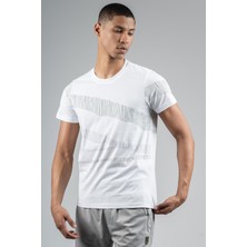 Maraton Regular Erkek Bisiklet Yaka  Beyaz T-Shirt