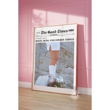 Ninastore Gazete Manşeti Baskısı/ Disko Sahil Kovboy Kızı Trendi Seksi Kız Posteri/ Üniversite Dairesi Estetiğ