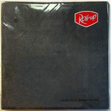 Roll-Up Kağıt Peçete Siyah 33 x 33CM 20LI