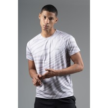 Maraton Regular Erkek Bisiklet Yaka  Beyaz T-Shirt