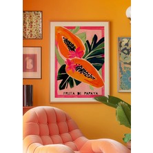 Ninastore Papaya Posteri: 70'ler Retro Mutfak Duvar Sanatı Baskısı