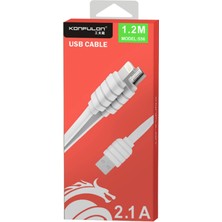 Zemira Konfulon S56 2ın1 (Lightning-Micro Usb) Kablo 1.2m 2.1A