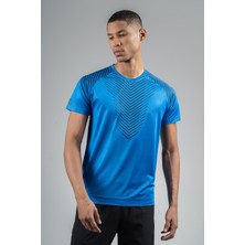 Maraton Regular Erkek Bisiklet Yaka  Saks T-Shirt
