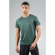 Maraton Regular Erkek Bisiklet Yaka  Yeşil T-Shirt