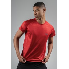 Maraton Regular Erkek Bisiklet Yaka  Kırmızı T-Shirt