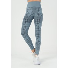 Maraton Seamless Kadın   Mavi Tayt